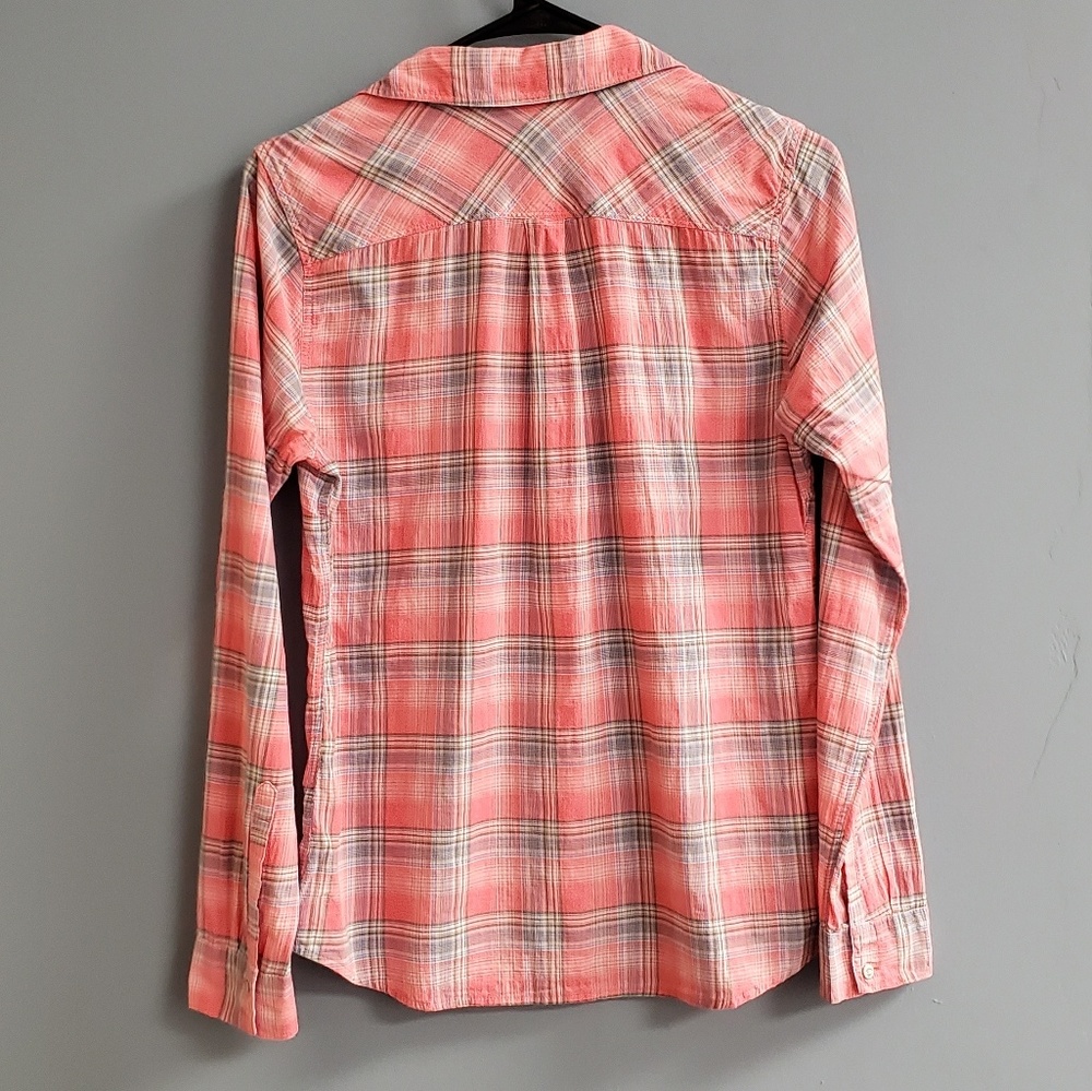 Eddie Bauer Pink Plaid Button Down - Picture 4 of 4